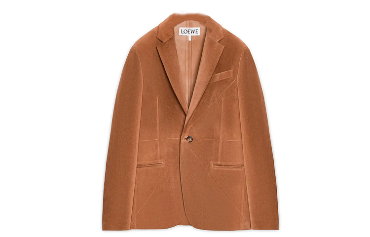 LOEWE FW23 Single-Breasted Notch Lapel Jacket Brown H526Y19LA8-2530