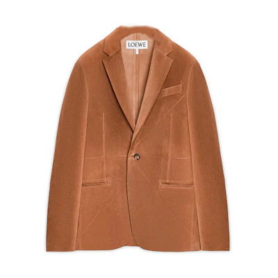 LOEWE FW23 Single-Breasted Notch Lapel Jacket Brown H526Y19LA8-2530