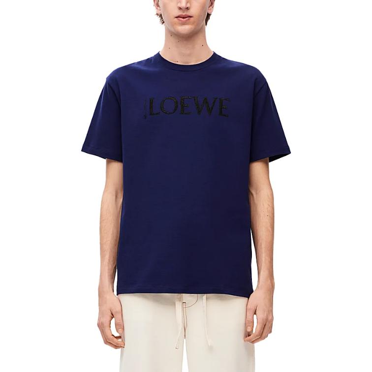 Sizing LOEWE FW23 純色刺繡Logo短袖T恤 H526Y22X88-2280