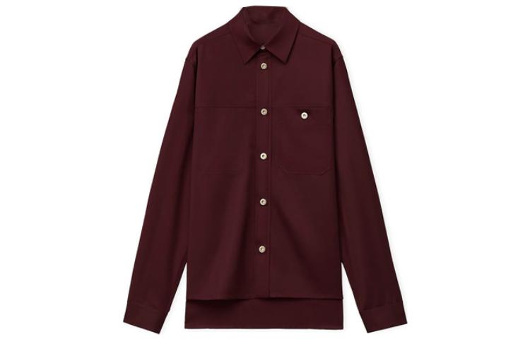 LOEWE FW23 Solid Color Single-Breasted Casual Jacket Red H526Y05WBK-6110