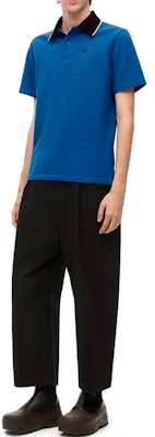 ロエベ FW23 ストライプ 半袖 ポロシャツ ミッドナイトブルー H526Y26J07-5440 Lookbook ロエベ FW23 ストライプ 半袖 ポロシャツ ミッドナイトブルー H526Y26J07-5440