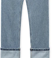 Details for LOEWE FW23 Washed Vintage Straight-Leg Casual Blue Jeans for Men. H526Y11W07-4774