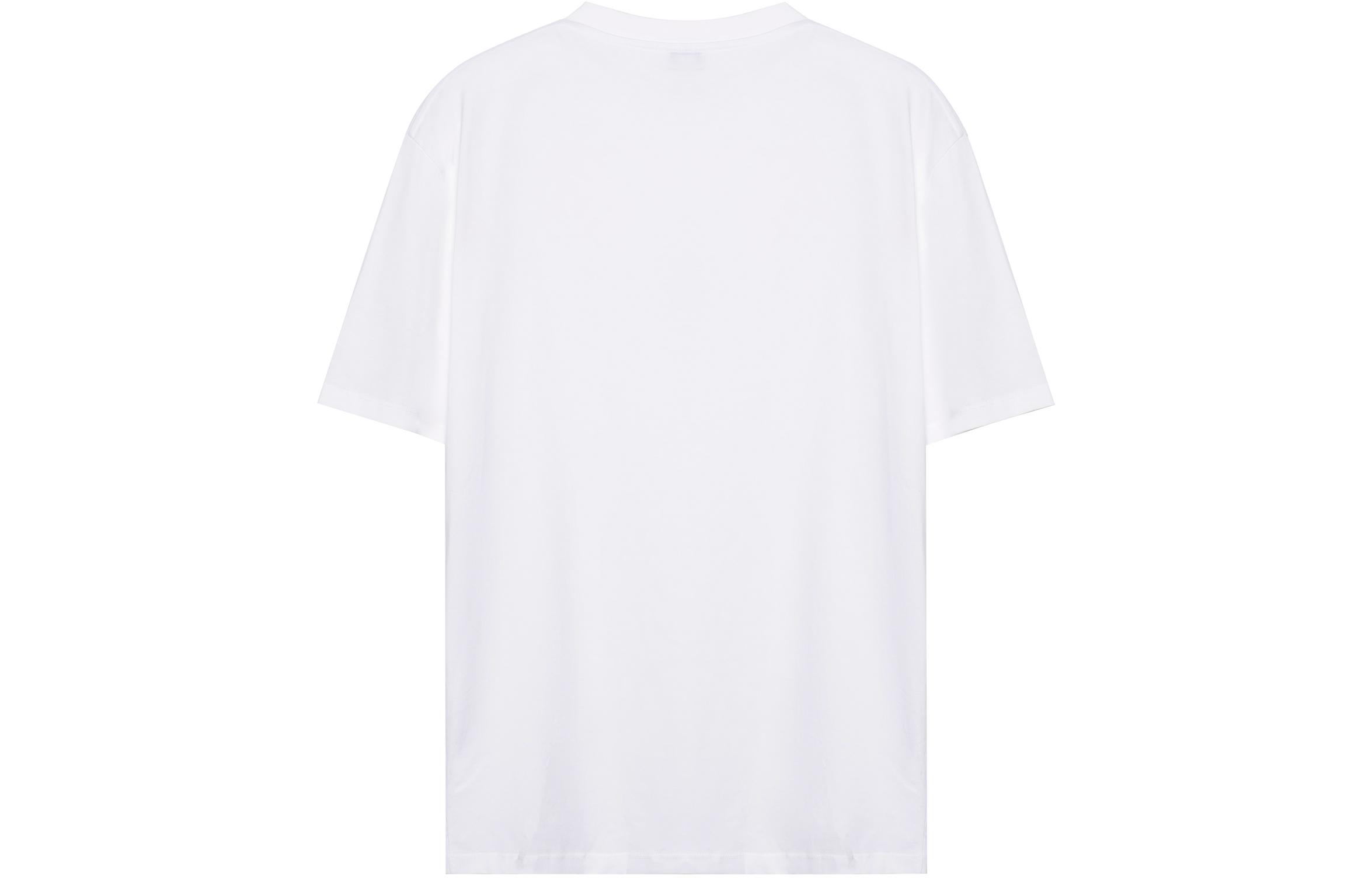 Lookbook LOEWE FW23 White Loose Fit Crewneck T-Shirt with Embroidered Logo for Men. H526Y22X99-2100