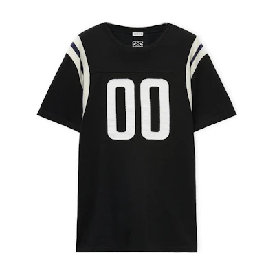 LOEWE FW24 Black Crewneck T-Shirt with Back Logo Embroidery. H526Y22XBD-1102