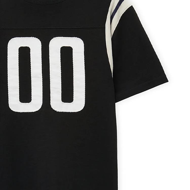 Cheap LOEWE FW24黑色圓領T恤背面刺繡標誌款式。 H526Y22XBD-1102