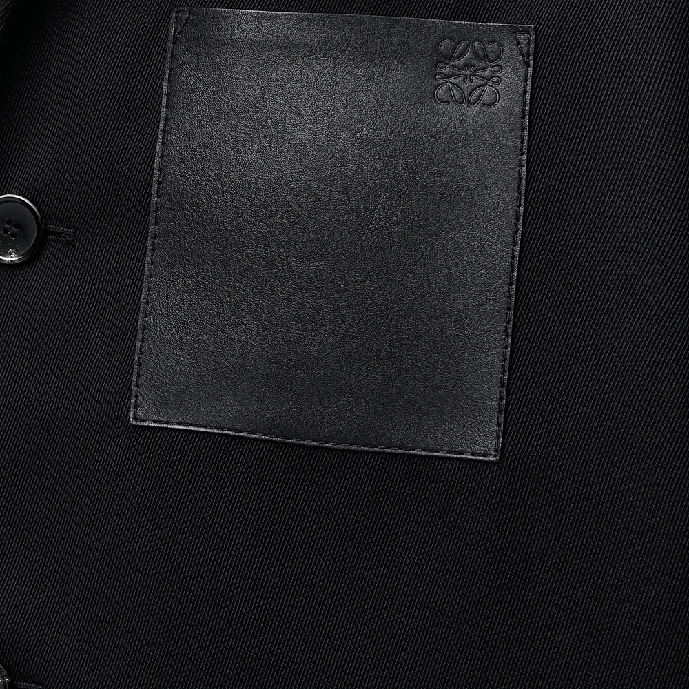 Details for LOEWE FW24 黑色壓紋標誌寬鬆工裝夾克 H526Y02W82-1100