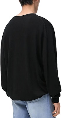 LOEWE FW24 黑色標誌提花V領羊絨毛衣 H526Y14KIS-1547 Shop LOEWE FW24 黑色標誌提花V領羊絨毛衣 H526Y14KIS-1547