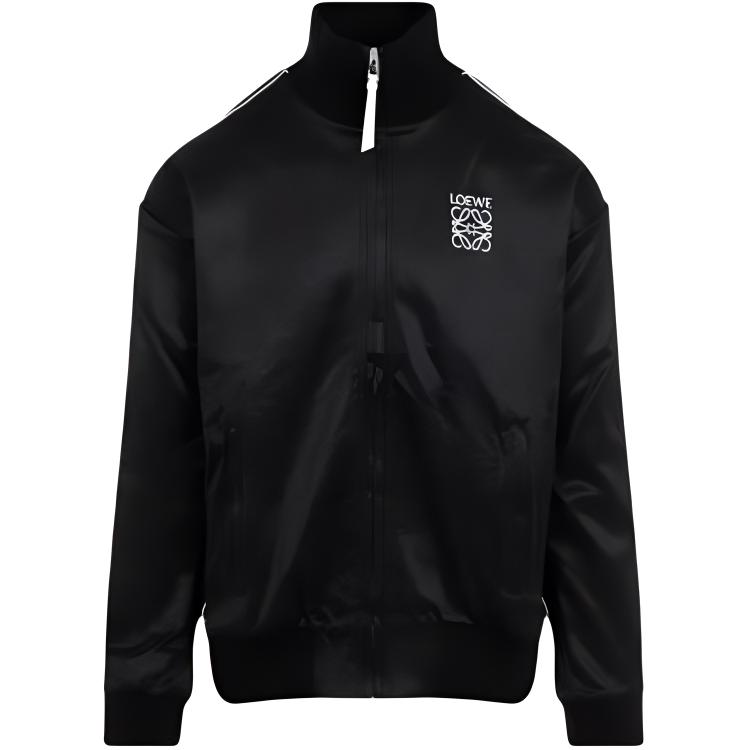 LOEWE FW24  Black Logo Print High-Neck Loose-Fit Long-Sleeve Jacket HSM1Y02X04-1100