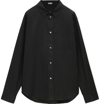 LOEWE FW24 黑色長袖襯衫附刺繡標誌。 H526Y05X82-1100 Order LOEWE FW24 黑色長袖襯衫附刺繡標誌。 H526Y05X82-1100