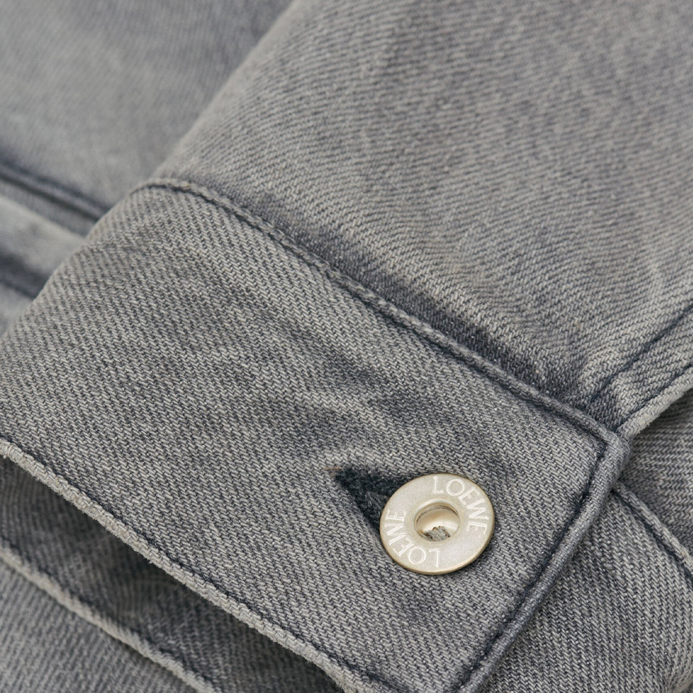 Details for 로에베 FW24 그레이 혼합 데님 재킷 오일 페인팅 칼라와 포켓 H526Y50W22-1440