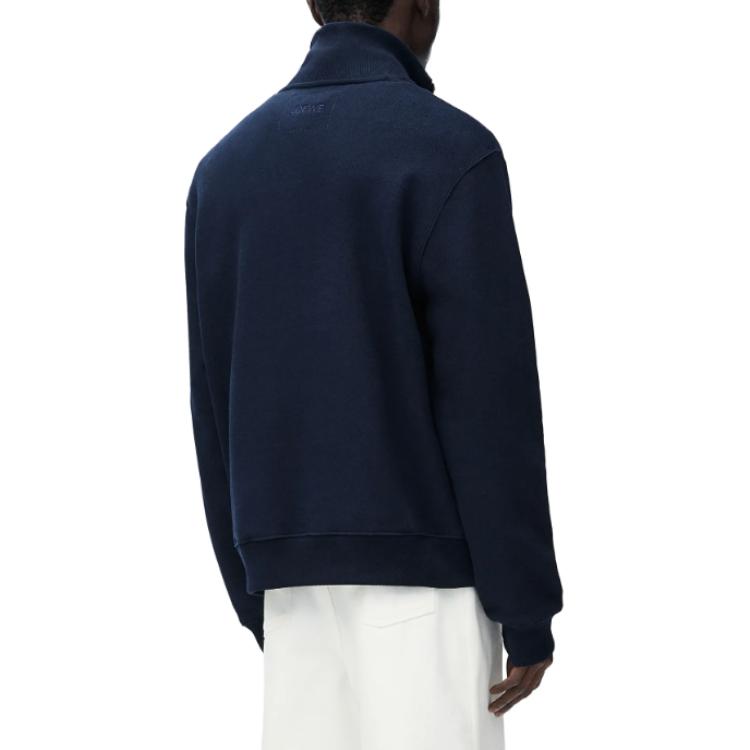 Purchase LOEWE FW24 高领宽松刺绣标志卫衣 海军蓝. H526Y24X44-5120