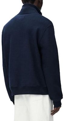 LOEWE FW24 High-Neck Loose-Fit Embroidered Logo Sweatshirt Navy Blue. H526Y24X44-5120 Purchase LOEWE FW24 High-Neck Loose-Fit Embroidered Logo Sweatshirt Navy Blue. H526Y24X44-5120