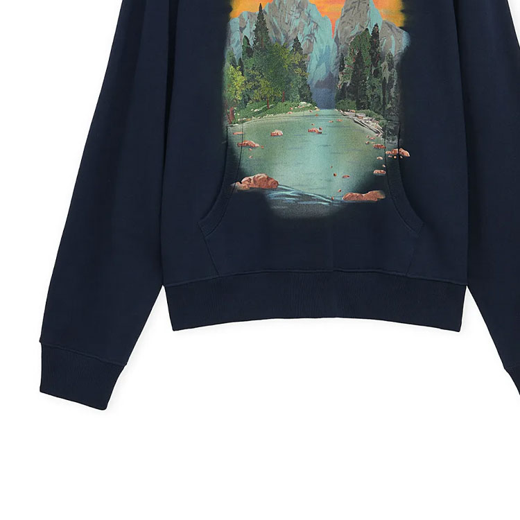 Sizing LOEWE FW24 高领宽松刺绣标志卫衣 海军蓝. H526Y24X44-5120