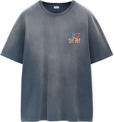 LOEWE FW24 Baju-T Longgar Logo Sulaman Biru Leher Bulat. HSM1Y22J05-4985 Order LOEWE FW24 Baju-T Longgar Logo Sulaman Biru Leher Bulat. HSM1Y22J05-4985