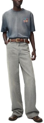 LOEWE FW24 Baju-T Longgar Logo Sulaman Biru Leher Bulat. HSM1Y22J05-4985 Lookbook LOEWE FW24 Baju-T Longgar Logo Sulaman Biru Leher Bulat. HSM1Y22J05-4985