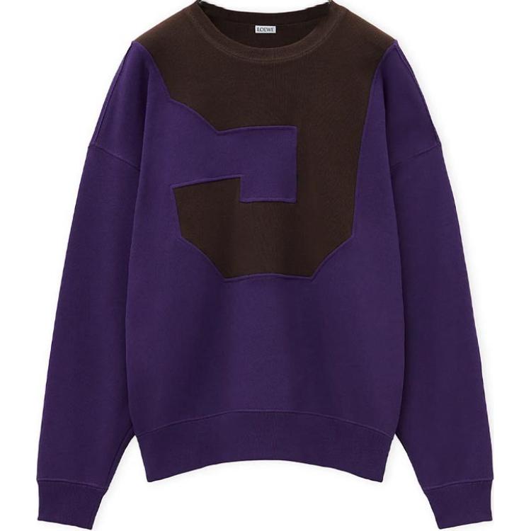 Order LOEWE FW24 紫色拼接寬鬆版長袖圓領衛衣. H526Y24X43-6103