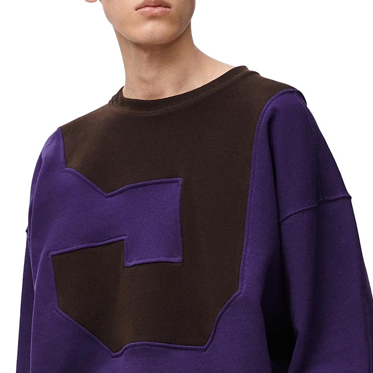 Details for LOEWE FW24 紫色拼接寬鬆版長袖圓領衛衣. H526Y24X43-6103