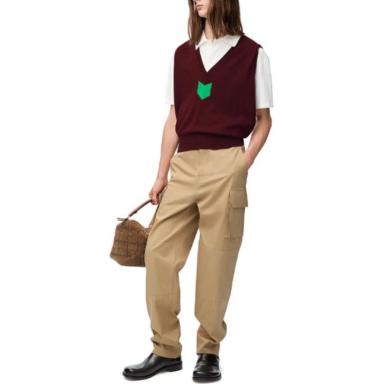 Shop LOEWE FW24 Seluar Cargo Warna Beige dengan Poket Berzip. H526Y04WEO-2150