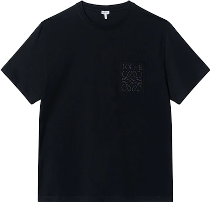 LOEWE FW24 Kaos Hitam Logo Bordir Warna Polos Leher Oval. H526Y22XBC-1100 Buy LOEWE FW24 Kaos Hitam Logo Bordir Warna Polos Leher Oval. H526Y22XBC-1100