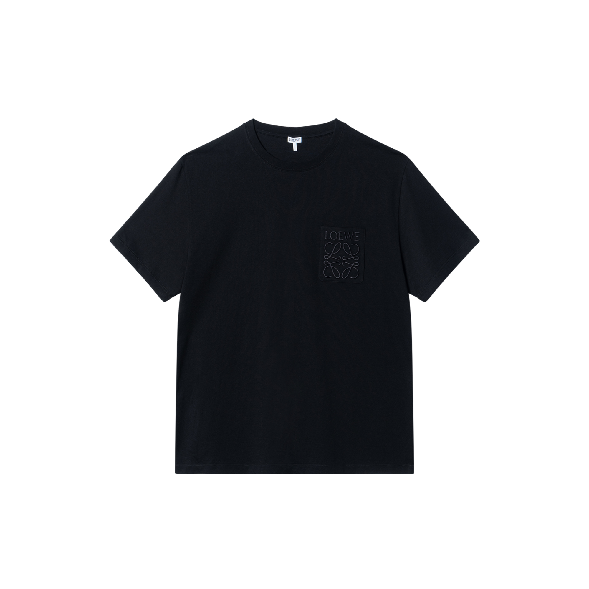 LOEWE FW24  Solid Color Logo Embroidered Crew Neck T-Shirt Black. H526Y22XBC-1100 圖 2