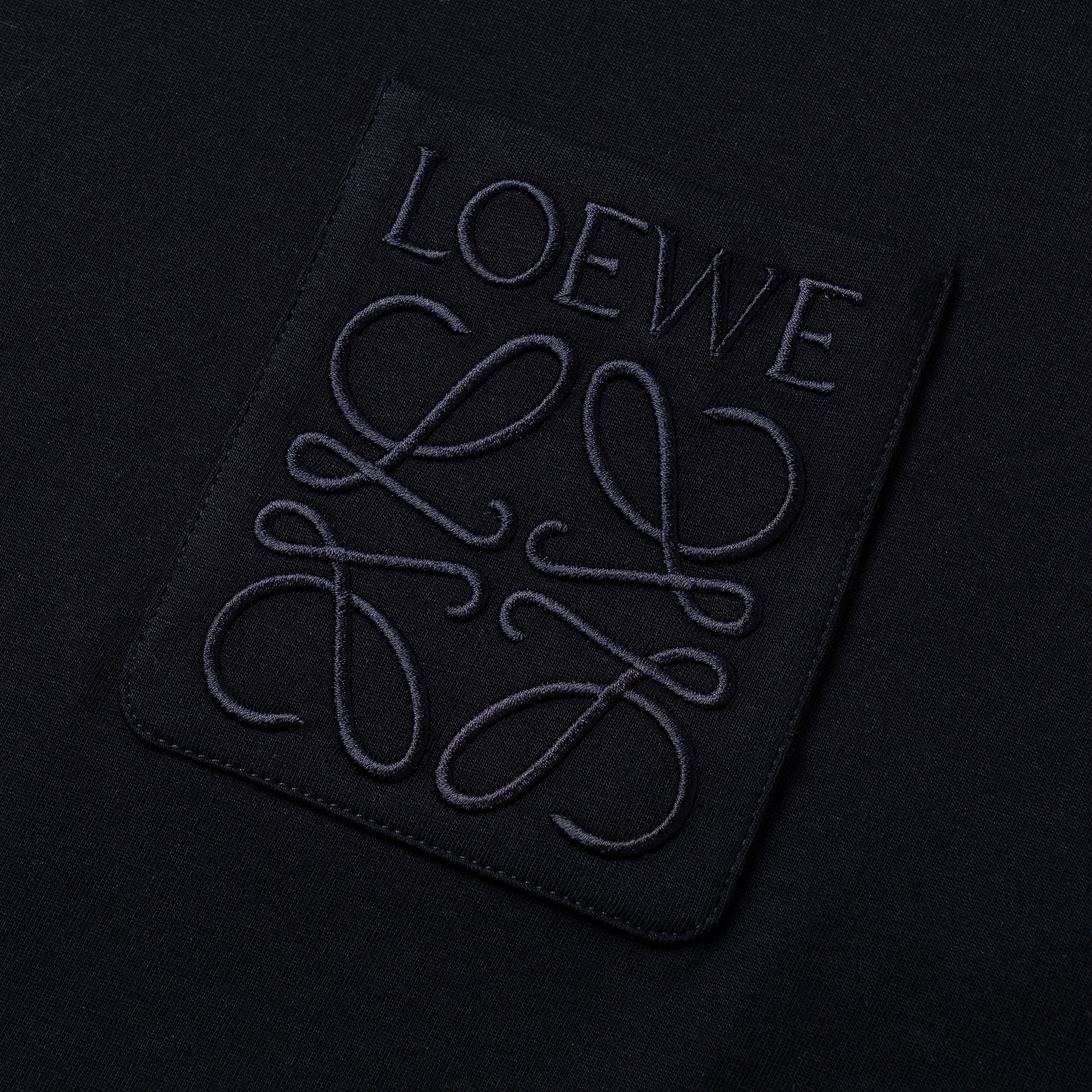 LOEWE FW24  Solid Color Logo Embroidered Crew Neck T-Shirt Black. H526Y22XBC-1100 圖 8