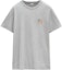 Buy LOEWE FW24 Kemeja-T Leher Bulat Kelabu Logo Sulam Warna Solid. H526Y22X75-1440
