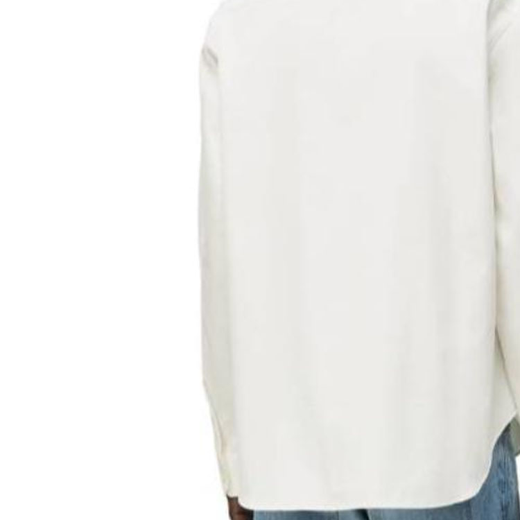 Purchase ロエベ FW24 ソリッドカラー長袖ボタンアップシャツ オフホワイト H526Y05X82-2100