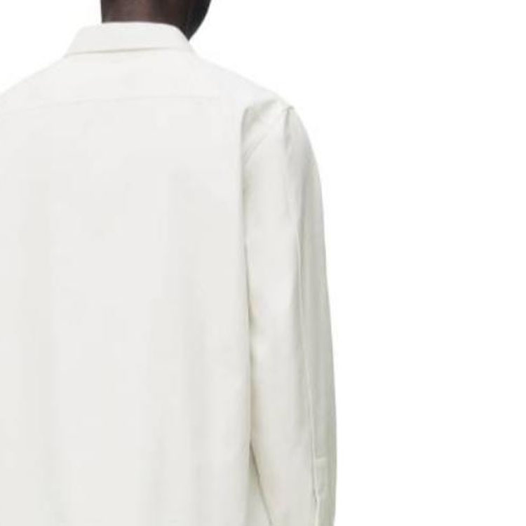 Sizing ロエベ FW24 ソリッドカラー長袖ボタンアップシャツ オフホワイト H526Y05X82-2100