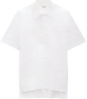 LOEWE FW24 White Polo Shirt with Solid Color and Logo Embroidery. H526Y23X61-2100 LOEWE FW24 White Polo Shirt with Solid Color and Logo Embroidery. H526Y23X61-2100