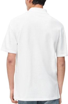 ロエベ FW24 ホワイトポロシャツ - 無地 & ロゴ刺繍入り H526Y23X61-2100 Shop ロエベ FW24 ホワイトポロシャツ - 無地 & ロゴ刺繍入り H526Y23X61-2100