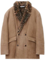 LOEWE FW24 Double-Breasted Loose-Fit Camel Jacket Coat HSM1Y2SL15-3629 LOEWE FW24 Double-Breasted Loose-Fit Camel Jacket Coat HSM1Y2SL15-3629