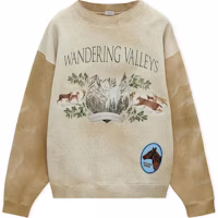 LOEWE FW24 Logo Landscape Print Oversized Oatmeal Sweatshirt Men H526Y24X39-2870 LOEWE FW24 Logo Landscape Print Oversized Oatmeal Sweatshirt Men H526Y24X39-2870