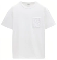 LOEWE FW24 White Crewneck Loose Fit T-Shirt with Embroidered Logo H526Y22XB-C2100 LOEWE FW24 White Crewneck Loose Fit T-Shirt with Embroidered Logo H526Y22XB-C2100