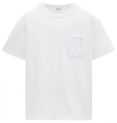 LOEWE FW24 White Crewneck Loose Fit T-Shirt with Embroidered Logo H526Y22XB-C2100 Buy LOEWE FW24 White Crewneck Loose Fit T-Shirt with Embroidered Logo H526Y22XB-C2100