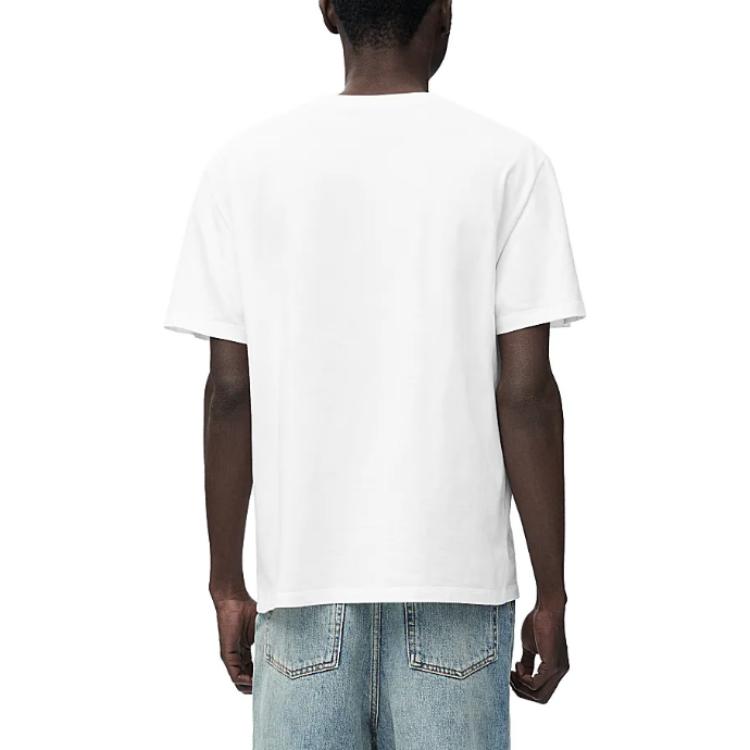 LOEWE FW24 White Crewneck Loose Fit T-Shirt with Embroidered Logo H526Y22XB-C2100 圖 5