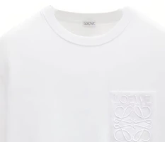 Sizing LOEWE FW24 白色刺繡標誌寬鬆版型圓領T恤 H526Y22XB-C2100