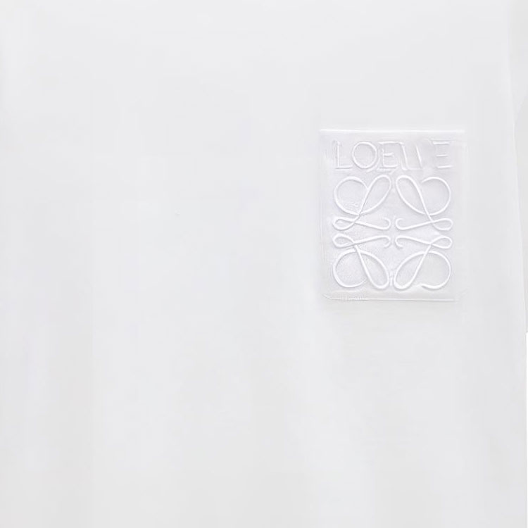 LOEWE FW24 White Crewneck Loose Fit T-Shirt with Embroidered Logo H526Y22XB-C2100 圖 8
