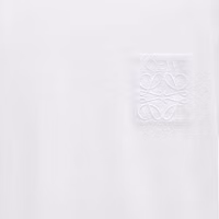 Cheap LOEWE FW24 白色刺繡標誌寬鬆版型圓領T恤 H526Y22XB-C2100