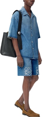 LOEWE FW25 男款Anagram牛仔短袖襯衫 H526Y1DW18-6395 Purchase LOEWE FW25 男款Anagram牛仔短袖襯衫 H526Y1DW18-6395