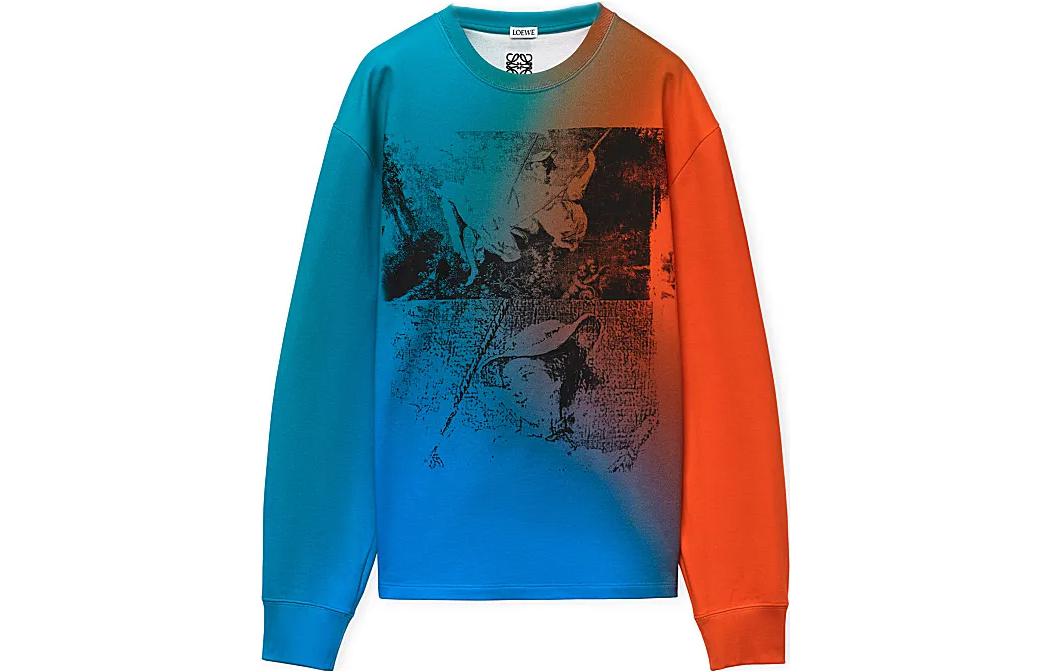 LOEWE Gradient Pattern Print Crewneck Long Sleeve Sweatshirt Multicolor Men H526Y24X28-9990