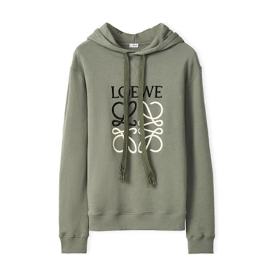 LOEWE Green Oversized Hoodie with Embroidered Logo H526Y25X02-4640