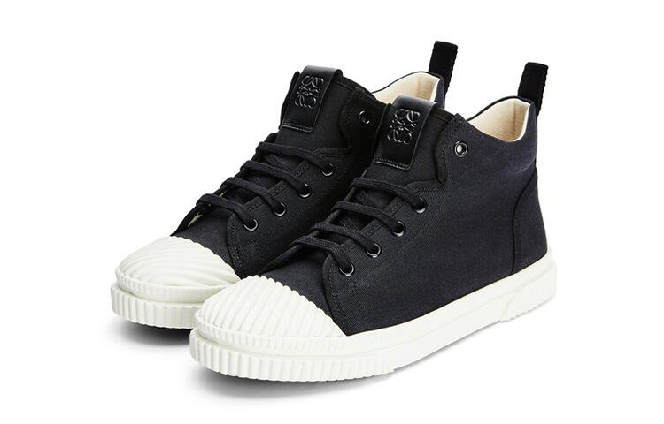 LOEWE High-Top Canvas 'Black and White' 圖 3
