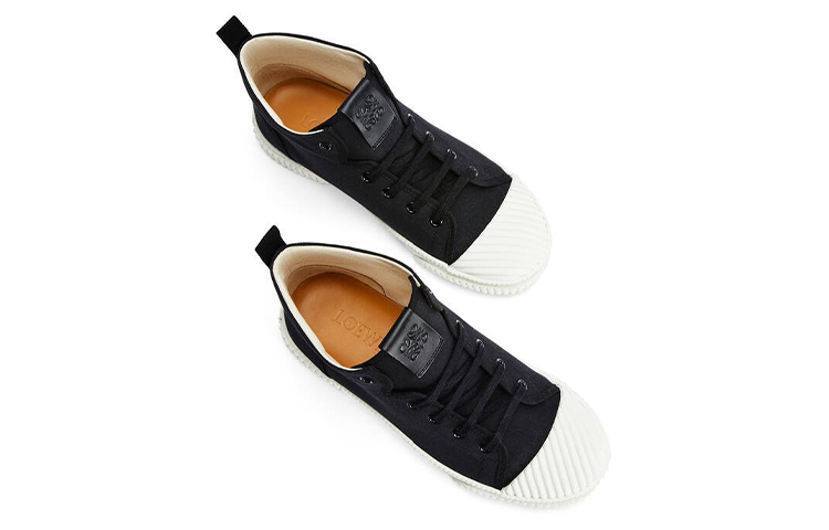 LOEWE High-Top Canvas 'Black and White' 圖 4