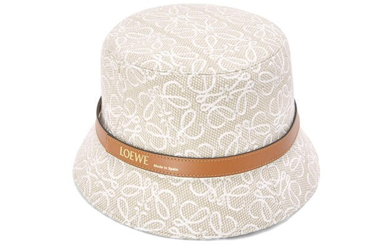 LOEWE Jacquard Palm Fiber Unisex Bucket Hat. K820HB1X05