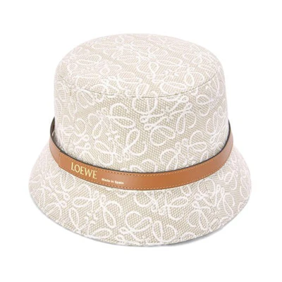 LOEWE Jacquard Palm Fiber Unisex Bucket Hat. K820HB1X05