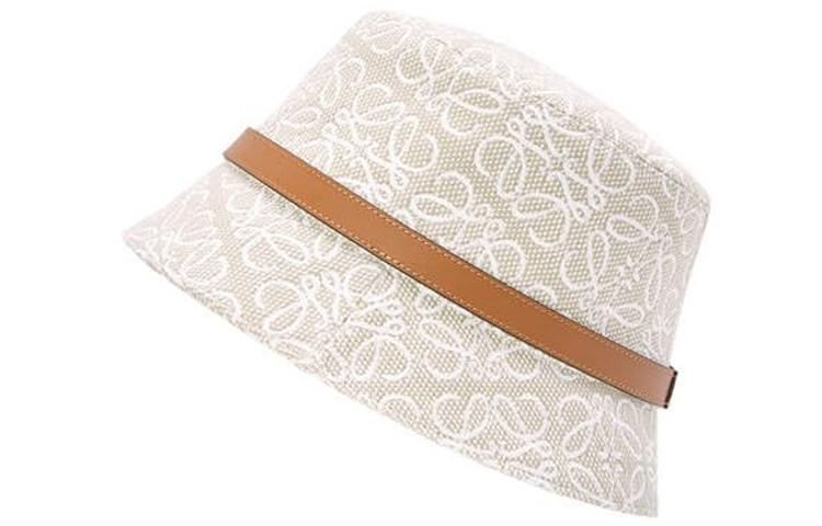 Shop LOEWE 棉麻混紡編織男女同款漁夫帽. K820HB1X05