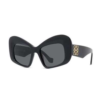 LOEWE Kids Black Butterfly Sunglasses with Logo Temples. LW40128I01A