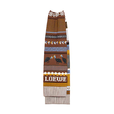LOEWE Knit Wool Scarf Unisex Couple Style Brown F811487X40