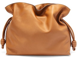 LOEWE Large Flamenco Clutch In Nappa Calfskin Warm Desert LOEWE Large Flamenco Clutch In Nappa Calfskin Warm Desert