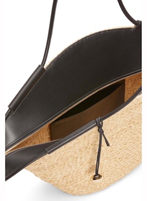 LOEWE Large Paseo Basket In Raffia and Nappa Calfskin Natural/Black Order LOEWE Large Paseo Basket In Raffia and Nappa Calfskin Natural/Black
